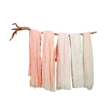 桜染麻ストール